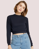 CROPPED IVORY SWEATSHIRT